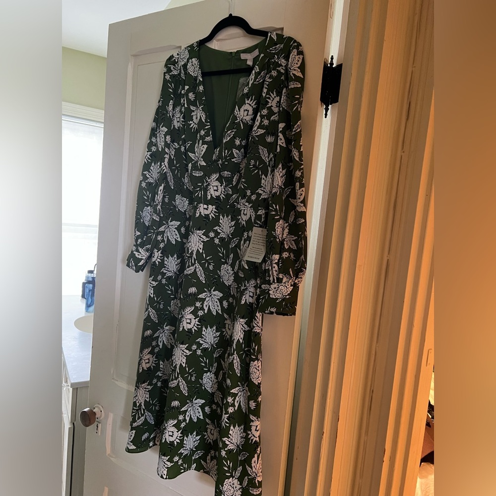 NWT Nordstrom faux wrap midi dress, size m
